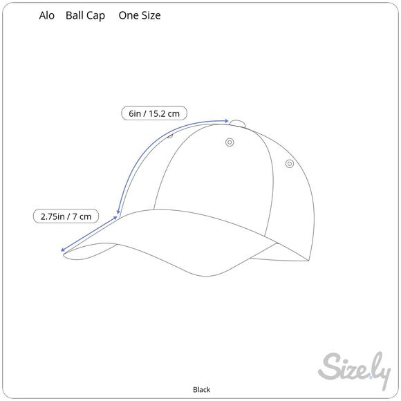 Alo Yoga Hat Hook & Loop Back One Size Black Embroidered Athletic Casual - Picture 7 of 7